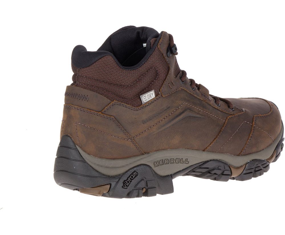 Kozaki Merrell Męskie Brązowe - Moab Adventure Mid Waterproof Wide Width - 510437-EWX